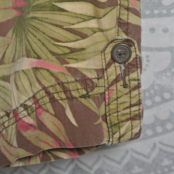 Caribbean Joe Tropical Palm Capri Shorts 14 - Picture 2 of 5